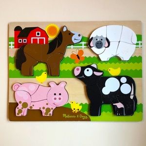 Melissa and Doug Chunky Jigsaw Puzzle - Farm Animals